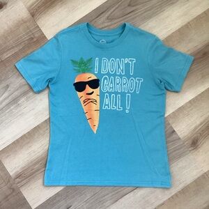 BOGO 🥳 Wonder Nation Blue Short Sleeve T-shirt Carrot Graphic | boys L 10/12